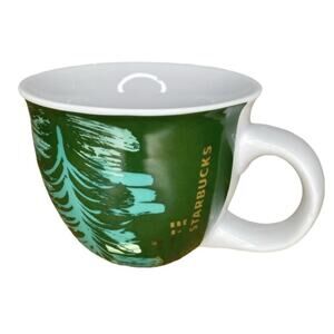 Starbucks Christmas Tree Mug Green 2014 Coffee Cup 14 oz Drinkware